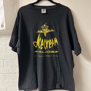 Icecream Black Tee with Yellow Graphic Logo